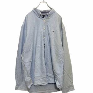 TOMMY HILFIGER 長袖 シャツ XXL ライトブルー トミーヒルフィガー コットン シャツ 古着卸 アメリカ仕入 a510-5744