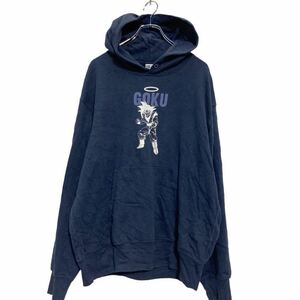 UNIQLO プリント スウェット パーカー M ネイビー ユニクロ 孫悟空 古着卸 アメリカ仕入 a510-5545