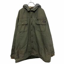 Dickies アクティブ ジャケット 2XL カーキ グレー ビッグサイズ レイヤード フーディ ストリート ワーク 古着卸 アメリカ仕入 a511-5602_画像1