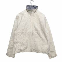 TOMMY HILFIGER ナイロン ジャケット M クリームイエロー トミーヒルフィガー ジップアップ ポケット 古着卸 アメリカ仕入 a512-5534_画像1