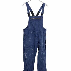  overall W32 blue euro Work old clothes . America buying up a601-5823