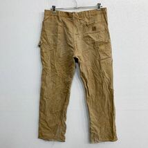 Carhartt ワークパンツ W38 カーハート ペインターパンツ ビッグサイズ ブラウン コットン 裏地付き USA製 古着卸 アメリカ仕入 2403-581_画像5