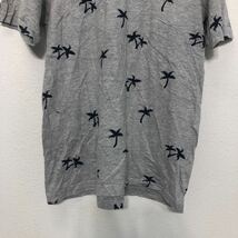 中古 古着 DENIM&FLOWER 半袖 プリント Tシャツ L デニムアンドフラワー グレー ブラック 総柄 古着卸 アメリカ仕入 a604-5074_画像3