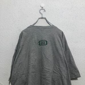 中古 古着 JERZEES 半袖 プリント Tシャツ 2XL ジャージーズ グレー グリーン ビッグサイズ バックプリント 古着卸 アメリカ仕入 a604-5223の画像5