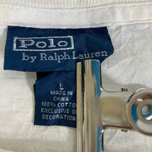 中古 古着 POLO Ralph Lauren 半袖 ロゴ Tシャツ L ホワイト ラルフローレン 胸ポケット 古着卸 アメリカ仕入 a604-5119_画像10