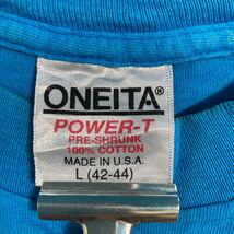 中古 古着 ONEITA 半袖 プリント Tシャツ L ターコイズ アメリカ製 バックプリント 古着卸 アメリカ仕入 a604-5155_画像8