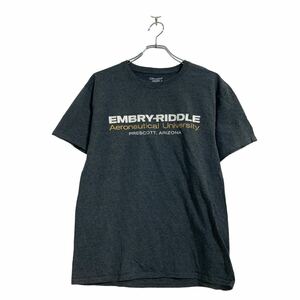 中古 古着 Champion 半袖 プリント Tシャツ M ダークグレー チャンピオン 古着卸 アメリカ仕入 a604-5161