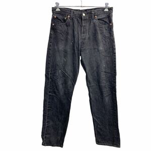 中古 古着 Levi's 501 デニムパンツ W36 リーバイス ボタンフライ ビッグサイズ ブラック コットン 古着卸 アメリカ仕入 2404-138