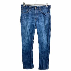 Levi's 514 デニムパンツ W34 リーバイス スリムストレート ブルー コットン メキシコ製 古着卸 アメリカ仕入 2309-1437