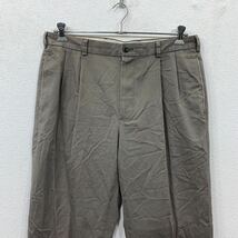 346 チノパンツ W36 グレー ビッグサイズ タック 古着卸 アメリカ仕入 2309-612_画像2