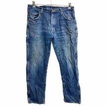 Wrangler デニムパンツ W36 ラングラー ビッグサイズ レギュラーフィット インディゴ コットン メキシコ製 古着卸 アメリカ仕入 2310-96_画像1