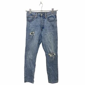 Levi's501 デニムパンツ W26 リーバイス スキニー ボタンフライ レディース コットン ブルー 古着卸 アメリカ仕入 2311-1119