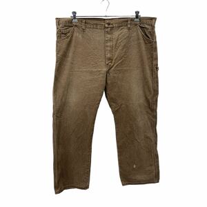 Dickies ワーク・ペインターパンツ W44 ディッキーズ ブラウン ビッグサイズ リラックスフィット 古着卸 アメリカ仕入 2311-881