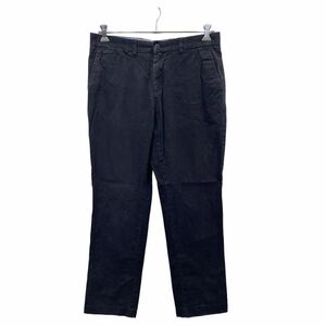 TOMMY HILFIGER チノパンツ W34 トミーヒルフィガー カスタムフィット コットン ブラック 古着卸 アメリカ仕入 2311-416