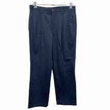 HAGGAR チノパンツ W34 ハガー タック入り コットン メキシコ製 ネイビー 古着卸 アメリカ仕入 2311-427_画像1