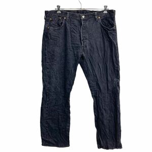 Levi's 501 デニムパンツ W42 リーバイス ボタンフライ ビッグサイズ ブラック コットン 古着卸 アメリカ仕入 2311-687