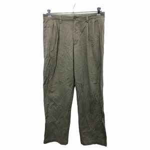 DOCKERS チノパンツ W34 ドッカーズ クラシックフィット タック入り グリーン 古着卸 アメリカ仕入 2311-1017