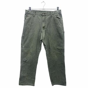 Dickies ワークパンツ W36 ディッキーズ ペインターパンツ リラックスフィット コットン ダック カーキ 古着卸 アメリカ仕入 2312-768