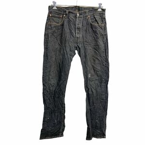 Levi's 501 デニムパンツ W34 リーバイス ボタンフライ ストレートフィット ブラック コットン メキシコ製 古着卸 アメリカ仕入 2312-199