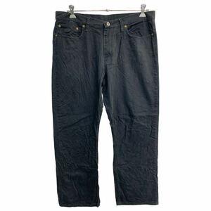 Wrangler カラーパンツ W36 ラングラー ビッグサイズ ブラック コットン メキシコ製 古着卸 アメリカ仕入 2312-658