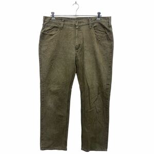 Carhartt ワークパンツ W40 カーハート リラックスフィット ダック コットン メキシコ製 カーキ 古着卸 アメリカ仕入 2312-489