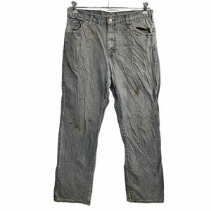 Dickies ワークパンツ W34 ディッキーズ グレー コットン メキシコ製 古着卸 アメリカ仕入 2312-1103