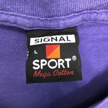 中古 SIGNAL SPORT 半袖 プリント Tシャツ L パープル イラスト Vネック 古着卸 アメリカ仕入 a604-5332_画像7