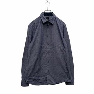 中古 H&M 長袖 無地シャツ M ネイビー エイチアンドエム シンプル 古着卸 アメリカ仕入 a604-5346