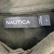 中古 NAUTICA 半袖 ポロシャツ L ブラック ノーティカ ワンポイントロゴ シンプル 古着卸 アメリカ仕入 a604-5325_画像7