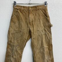 Carhartt ワークパンツ W30 カーハート ダブルニー ルーズオリジナルフィット ブラウン USA製 古着卸 アメリカ仕入 2401-358_画像2