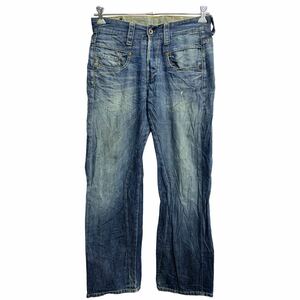 G-STAR RAW デニムパンツ W33 ジースター ボタンフライ インディゴ コットン 古着卸 アメリカ仕入 2401-371