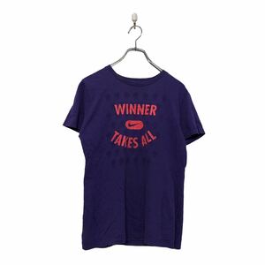 NIKE 半袖 ロゴ Tシャツ L キッズ ナイキ パープル オレンジ 古着卸 アメリカ仕入 a604-5432