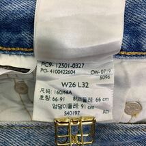 Levi's 501 デニムパンツ W26 リーバイス レディース ボタンフライ ブルー コットン 古着卸 アメリカ仕入 2404-224_画像9