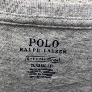 POLO RALPH LAUREN 半袖 無地Tシャツ S ポロラルフローレン グレー シンプル 刺繍 古着卸 アメリカ仕入 a604-5480の画像7