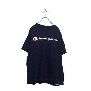 Champion 半袖 ロゴ Tシャツ チャンピオン XL ネイビー ホワイト プリント ビッグサイズ 古着卸 アメリカ仕入 a604-5519