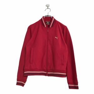 PUMA ロゴ ジャージ S～ レッド プーマ ジップアップ スポーツ 古着卸 アメリカ仕入 a510-6542