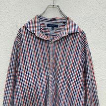 TOMMY HILFIGER 長袖 チェック柄 シャツ 16 1/2 レッド ネイビー トミーヒルフィガー 古着卸 アメリカ仕入 a510-5742_画像2