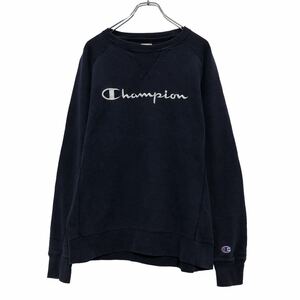 champion ロゴ スウェット トレーナー S ネイビー ホワイト チャンピオン シンプル 古着卸 アメリカ仕入 a510-5044