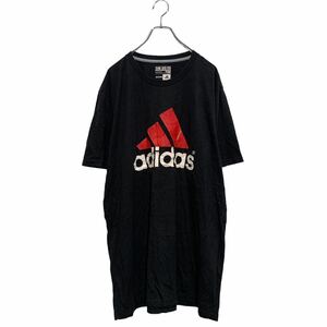 adidas 半袖 ロゴ Tシャツ 2XL ブラック レッド ホワイト アディダス ビッグサイズ クライマライト 古着卸 アメリカ仕入 a604-5597