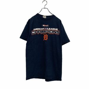 Lee SPORT 半袖 プリントTシャツ M ブラック オレンジ リー クルーネック MLB アメリカンリーグ 2006 古着卸 アメリカ仕入 a604-5594