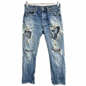 Levi's 501 デニムパンツ W32 リーバイス ボタンフライ ブルー コットン USA製 古着卸 アメリカ仕入 2404-380