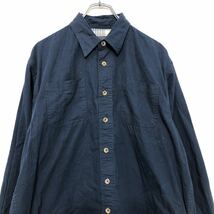 Wrangler シャツ ジャケット M ブルー ラングラー 裏地チェック CPO ストリート 古着卸 アメリカ仕入 a511-5251_画像2