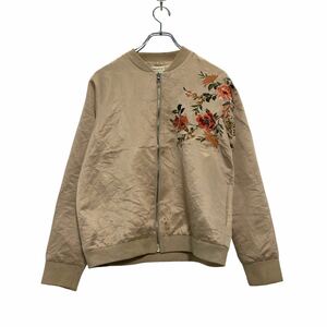 FOREVER21 ジップアップ ナイロン ジャケット S ベージュ オレンジ フォーエバー21 レディース 古着卸 アメリカ仕入 a511-5796