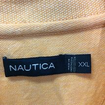 NAUTICA 半袖 ポロシャツ XXL オレンジ ホワイト ブルー ノーティカ ビッグサイズ ロゴ 刺繍 古着卸 アメリカ仕入 a511-5168_画像9