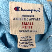 Champion ロゴ スウェット パーカー S ライトブルー ネイビー チャンピオン 刺繍 古着卸 アメリカ仕入 a511-5570_画像9