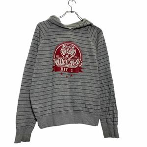 COTT ONON HOODIES プリント スウェット パーカー L グレー レッド ホワイト 裏起毛 古着卸 アメリカ仕入 a512-5213