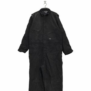 Walls ダック 中綿 長袖つなぎ W44 XL ワークウェア 作業服 ブラック 黒 古着卸 アメリカ仕入 a512-5280