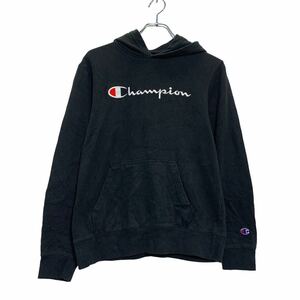 Champion ロゴ スウェット パーカー XL ブラック ホワイト チャンピオン ビッグサイズ 裏起毛 古着卸 アメリカ仕入 a512-5224