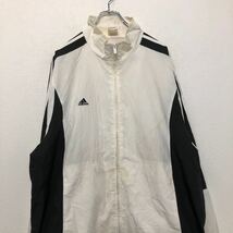 adidas トラック ジャケット XL ホワイト ブラック アディダス ライン ジップアップ ポケット 古着卸 アメリカ仕入 a512-5402_画像2