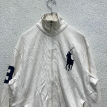 90s Polo Ralph Lauren ジップアップ スウェット Sサイズ ラルフローレン ジャージ 白 ホワイト 古着卸 アメリカ仕入 a512-5738_画像2